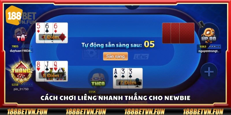 Cách chơi liêng nhanh thắng cho newbie