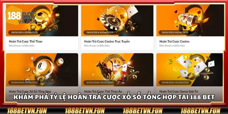 Khám phá tỷ lệ hoàn trả cược xổ số tổng hợp tại 188 Bet